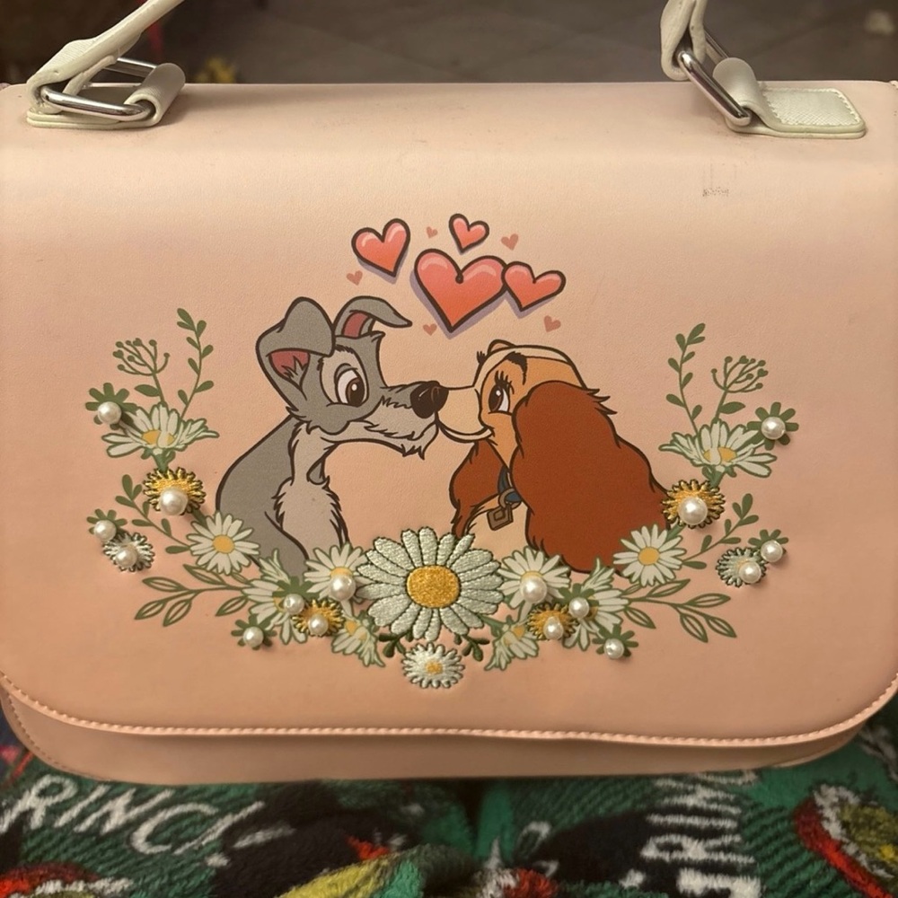 Loungefly Pink Lady and the Tramp Crossbody Bag